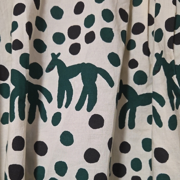 Beulah Green and Black Polka Dot Dress - Picture 5 of 7